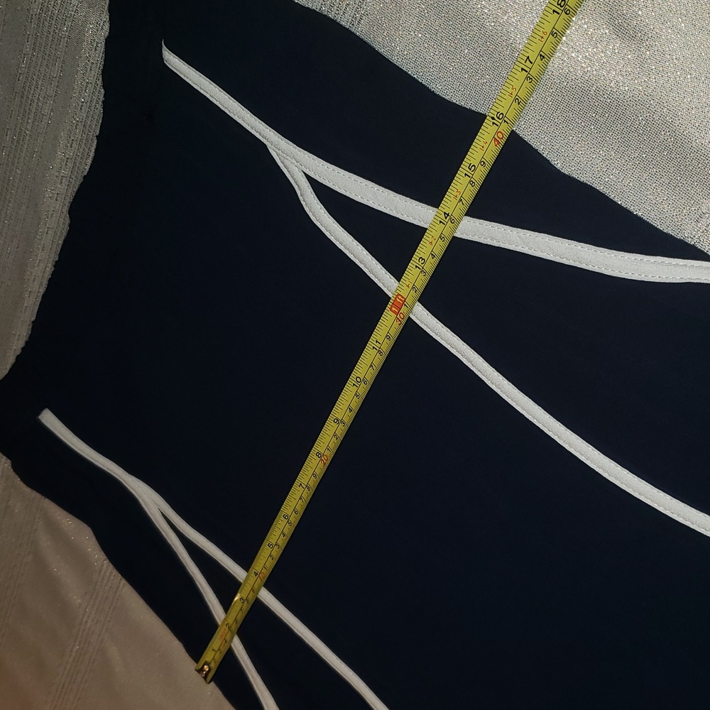 CIRANA New SKIRT Navy White Cream Contrast Striped Flowy Midi Maxi NWOT Womens M - Picture 13 of 14
